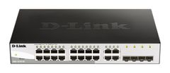 D-Link DGS-1210-20 L2/L3 Smart+ stikalo, 16x GbE, 4x RJ45/SFP, brez ventilatorja