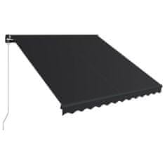 Greatstore Ročno zložljiva tenda 350x250 cm antracitna