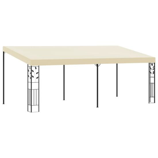 Vidaxl Paviljon za namestitev na steno 6x3x2,5 m krem