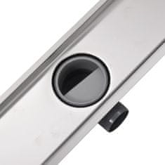 Vidaxl Kanaleta za Tuš 630x140 mm Nerjaveče Jeklo