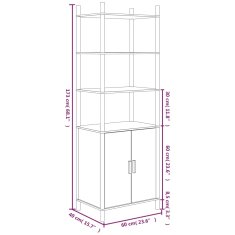 Vidaxl Visoka omarica bela 60x40x173 cm inženirski les