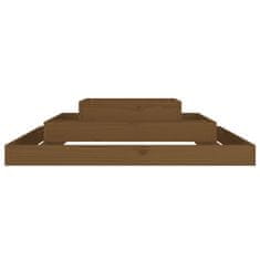 Vidaxl Visoka greda medeno rjava 110x110x27 cm trdna borovina