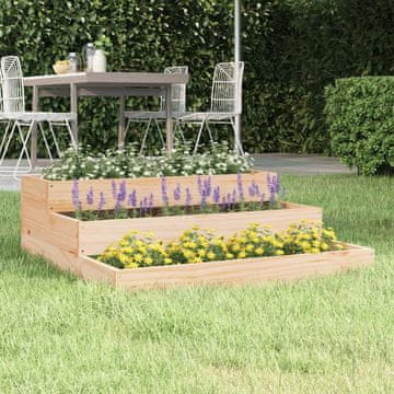 Vidaxl vidaXL Cvetlični lonec, 78x78x27 cm, masiven borov les