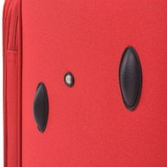Vidaxl 3 delni komplet mehkih potovalnih kovčkov rdeče barve