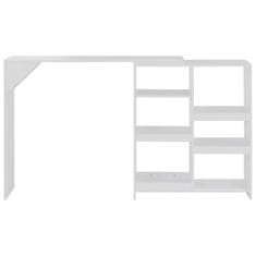 Vidaxl Barska miza s premično polico bela 138x39x110 cm