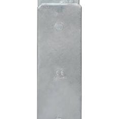Vidaxl Ograjna sidra 2 kosa srebrna 8x6x60 cm pocinkano jeklo