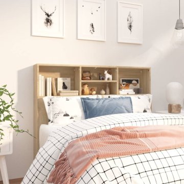 Vidaxl Vzglavna omarica sonoma hrast 120x19x103,5 cm