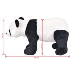 Vidaxl Stoječa plišasta panda XXL črna in bela