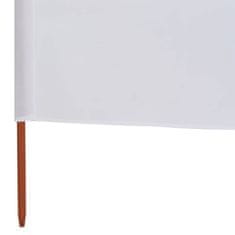 Vidaxl 6-panelni vetrobran tkanina 800x120 cm peščeno bel