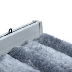 Vidaxl Zavesa proti mrčesu iz šenilje 100x220 cm srebrna