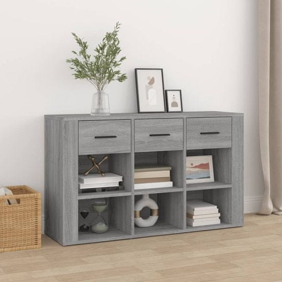 Vidaxl Komoda siva sonoma 100x30x59,5 cm inženirski les