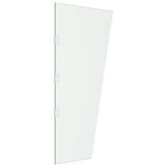 shumee Panel za vratni nadstrešek prozoren 50x100 cm kaljeno steklo