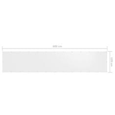 Vidaxl Balkonsko platno belo 120x600 cm oksford blago