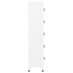 Vidaxl Omara s ključavnico bela 38x40x180 cm jeklo