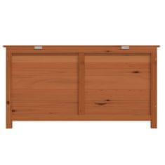 Vidaxl Zunanja škatla za blazine rjava 100x50x56 cm trden les jelke