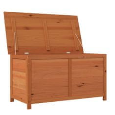 Vidaxl Zunanja škatla za blazine rjava 100x50x56 cm trden les jelke