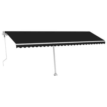 Vidaxl Prostostoječa avtomatska tenda 600x300 cm antracitna