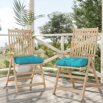 shumee vidaXL Blazina za palete turkizna 60x60x12 cm blago