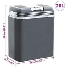 Vidaxl Prenosna termoelektrična hladilna torba 20 L 12 V 230 V E