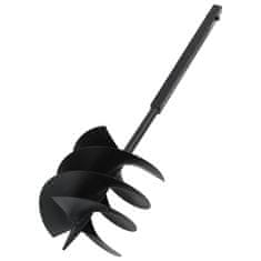 Greatstore Zemeljski vrtalnik z ročajem 250 mm s podaljškom 12 m jeklo