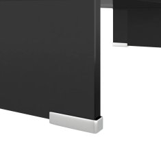Vidaxl Stojalo za TV / ekran stekleno črno 60x25x11 cm