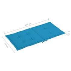 Vidaxl Blazine za vrtne stole 6 kosov modre 100x50x3 cm oxford tkanina