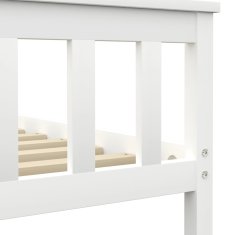 Vidaxl Posteljni okvir bel iz trdne borovine 100x200 cm