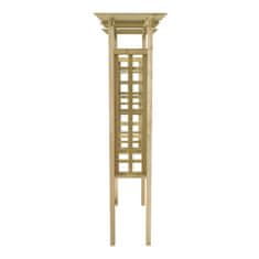 Greatstore Vrtna pergola z rešetko, 110x60x220 cm, borov les