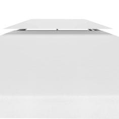 Vidaxl Streha za paviljon 2-delna 310 g/m2 3x3 m bela