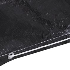 Vidaxl Pokrivali za gugalno klop 10 obročkov 2 zadrgi 255x145x170 cm