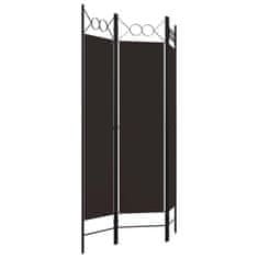 Vidaxl Paravan 3-delni rjav 120x180 cm