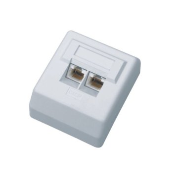 DATACOM UTP dvojna vtičnica nad ometom 45 stopinj - Cat5e