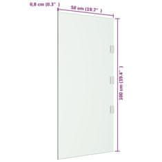 shumee Panel za vratni nadstrešek prozoren 50x100 cm kaljeno steklo