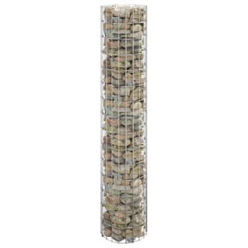 Vidaxl vidaXL Okrogli gabionski stebriček, pocinkano jeklo, Ø30x150 cm