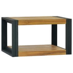 Vidaxl Stenska kopalniška omarica 60x45x35 cm trdna tikovina