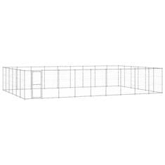 Vidaxl Zunanji pasji boks pocinkano jeklo 65,34 m2