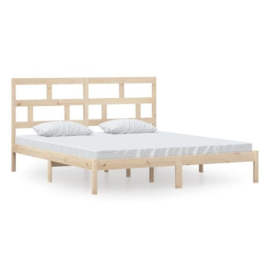 Vidaxl Posteljni okvir iz trdnega lesa 180x200 cm 6FT