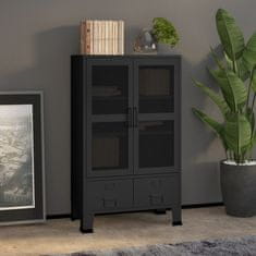 Vidaxl Industrijska omara črna 70x40x115 cm kovinska