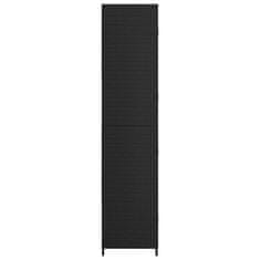 Vidaxl Vrtna omara za shranjevanje črna 59x40x180 cm poli ratan