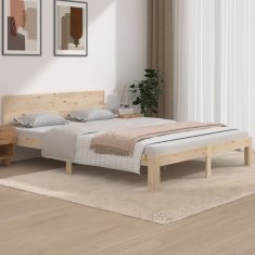 Vidaxl Posteljni okvir iz trdnega lesa 150x200 cm 5FT