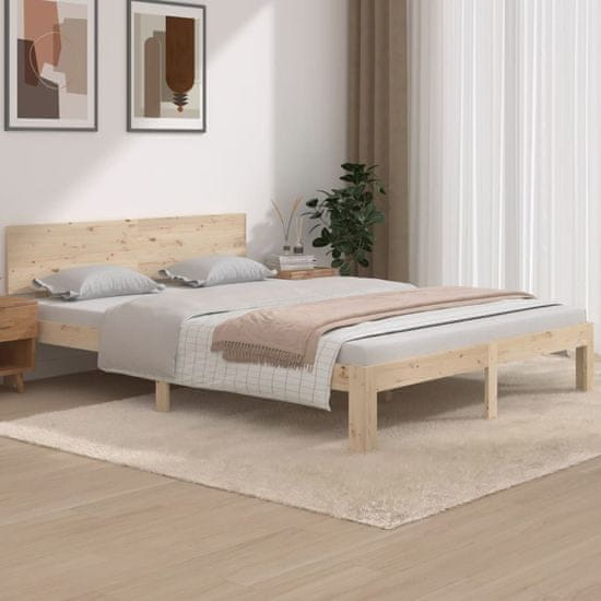Vidaxl Posteljni okvir iz trdnega lesa 150x200 cm 5FT