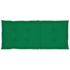 Vidaxl Blazine za vrtne stole 6 kosov zelene 120x50x3 cm blago