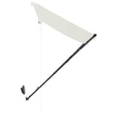 Vidaxl Zložljiva tenda z LED lučmi 250x150 cm krem