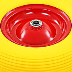 Vidaxl Kolo za samokolnico z osjo trden PU 4,00-8 390 mm