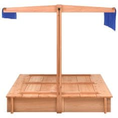 Vidaxl Peskovnik s streho iz lesa jelke 112x112x112 cm