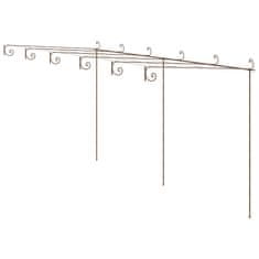Vidaxl Vrtna pergola antično rjava 6x3x2,5 m železo