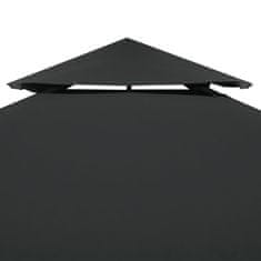 Greatstore Nadomestna streha za paviljon 310 g / m2 temno siva 3 x 3 m