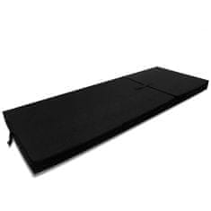 Vidaxl Tridelna vzmetnica iz pene 190 x 70 x 9 cm črna