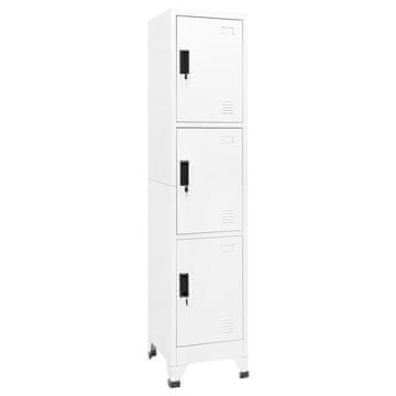 Vidaxl vidaXL Omarica s ključavnico bela 38x45x180 cm jeklo