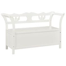 Vidaxl Klop bela 107x45x75,5 cm trden les jelke